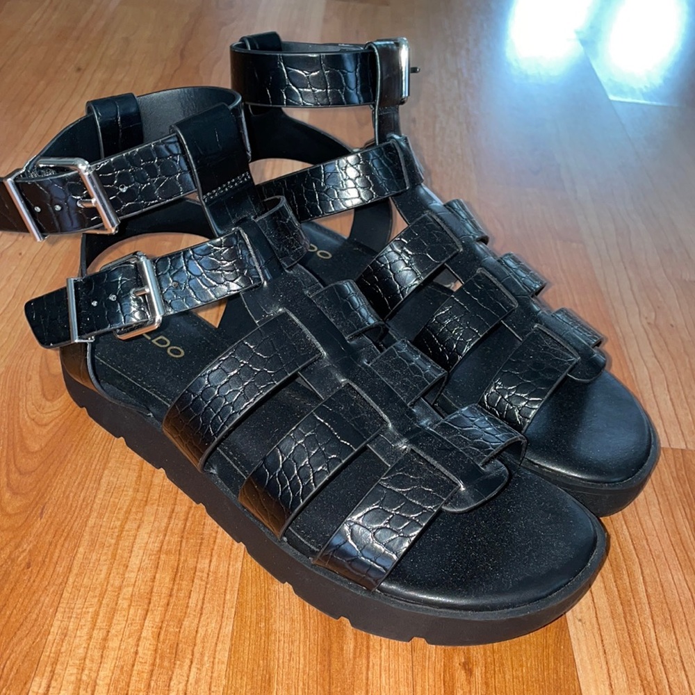 Black Platform Sandals